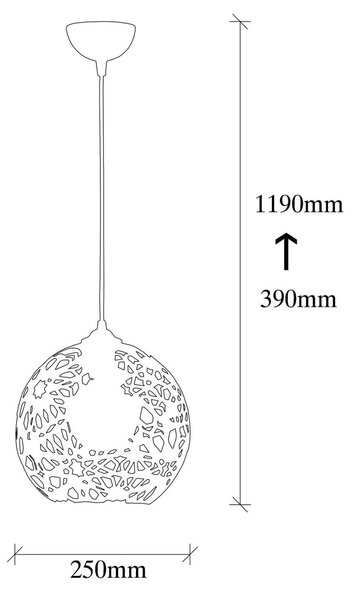 Viseča svetilka Fellini MR-785 1-light Ø 25cm črna