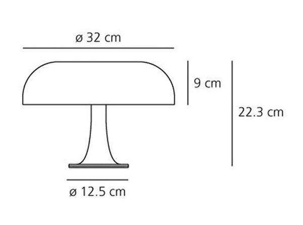 Artemide Nessino - Oblikovalska namizna svetilka, oranžna