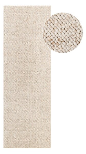 Kremno bel pralen tekač 80x240 cm Rocco Cream – Elle Decoration