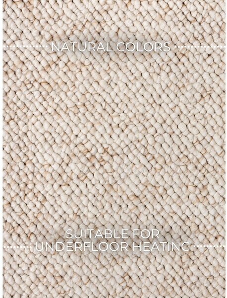 Kremno bel pralen tekač 80x240 cm Rocco Cream – Elle Decoration