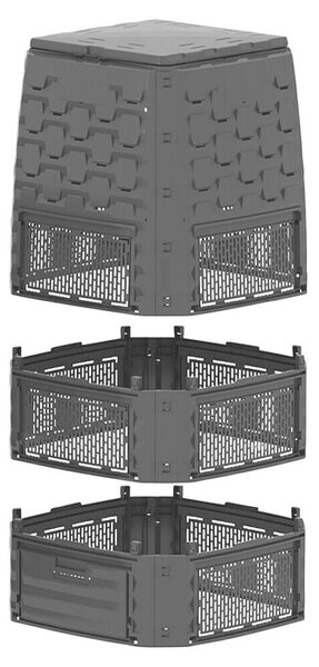 Kompostnik Eco (840 l, 80,5 x 80,5 x 142 cm)
