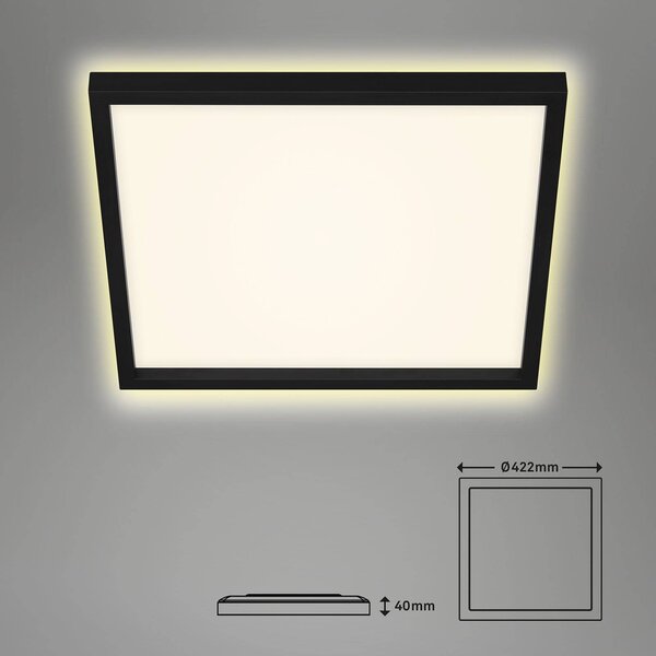 Stropna svetilka LED 7364, 42 x 42 cm, črna