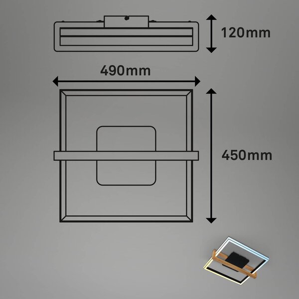 LED stropna svetilka 3768015 CCT z daljinskim upravljalnikom