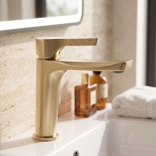 Mešalnik za umivalnik PREMIUM REA Maxim Brush Gold Low