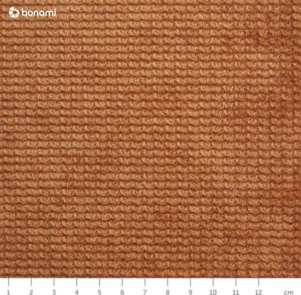 Rjava raztegljiva/s prostorom za shranjevanje sedežna garnitura iz rebrastega žameta 215 cm Bjork – Bonami Selection