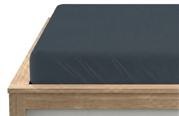 Bombažna rjuha z elastiko STANDARD 90 x 200 cm sivo-modra