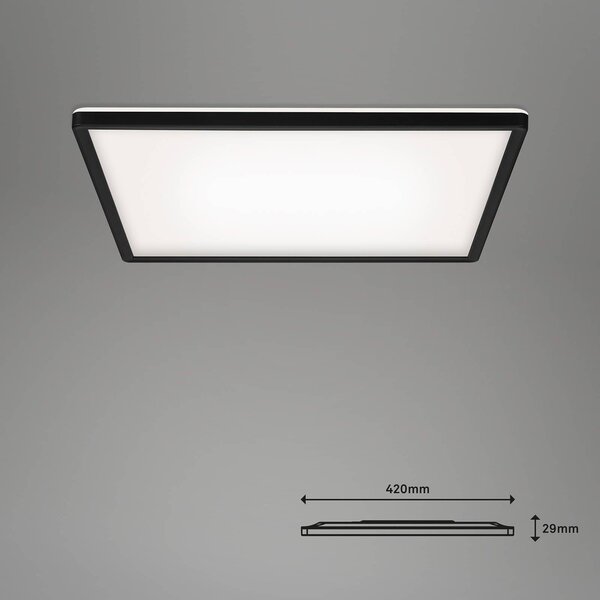 LED stropna svetilka Slim smart black dim CCT 42x42cm