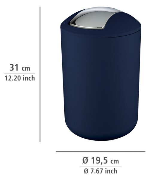 Temno moder koš za odpadke Wenko Brasil Dark Blue L