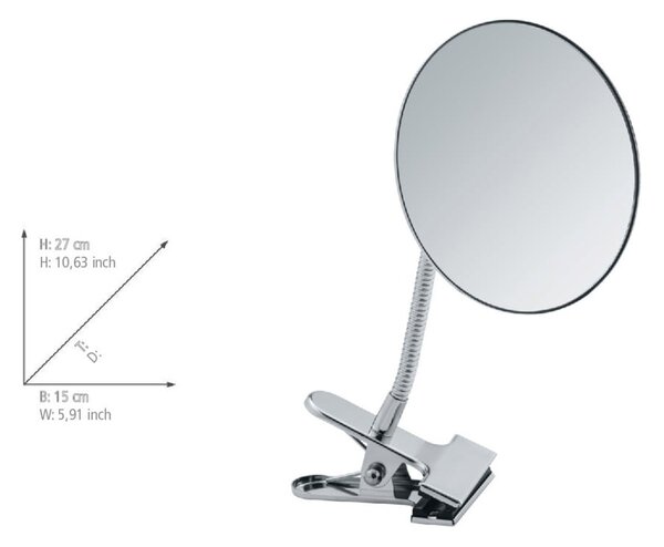 Kozmetično povečevalno ogledalo (5x) ø 15 cm Clip – Wenko