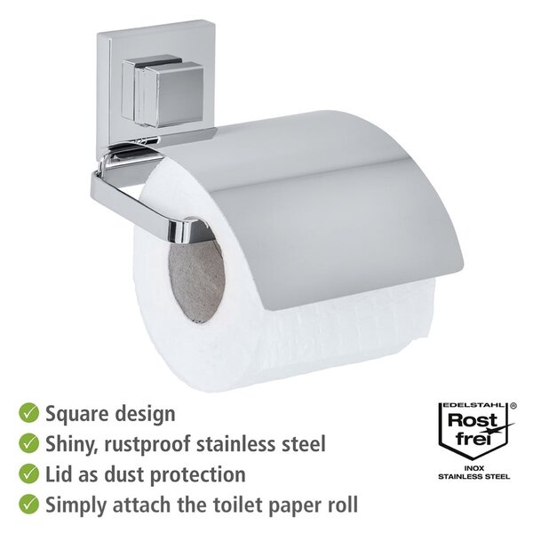 Držalo za toaletni papir Wenko Vacuum-Loc, 14 x 13 cm