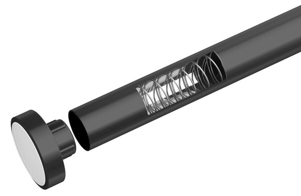 Črna teleskopska palica za kopalnico Wenko Luz, dolžina 110-185 cm