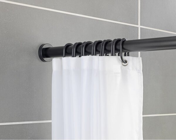 Črna teleskopska palica za kopalnico Wenko Luz, dolžina 110-185 cm
