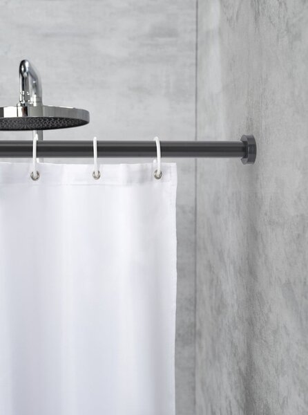 Črna teleskopska palica za kopalnico Wenko Luz, dolžina 110-185 cm