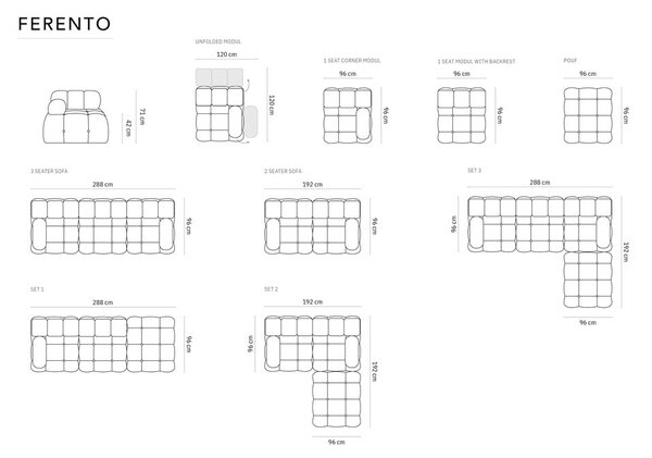 Temno moder ležalnik Ferento – Cosmopolitan Design