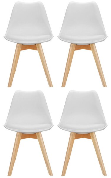 SET STOLOV, tekstil, umetna masa bela, barve bukve