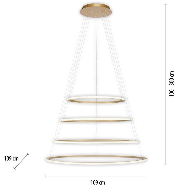 Paul Neuhaus 2124-60 - LED Zatemnitveni lestenec na vrvici TESSARA LED/97W/230V + Daljinski upravljalnik