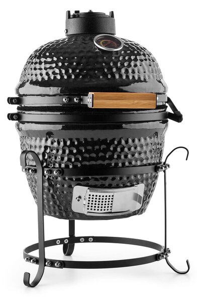 Klarstein Princesize, kamado žar, keramični, 11", dimljenje, BBQ, počasno kuhanje, črna