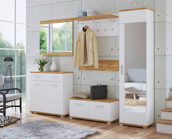 Modern Living Garderobni Panel Hola, Bela, Barva Hrasta