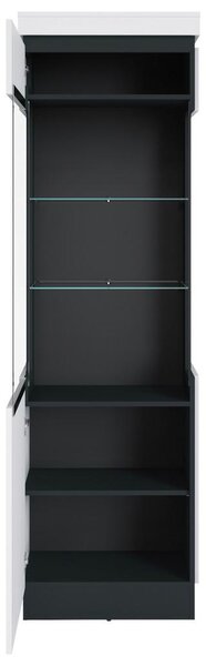 Mömax Vitrina Campania, Antracit, Bela
