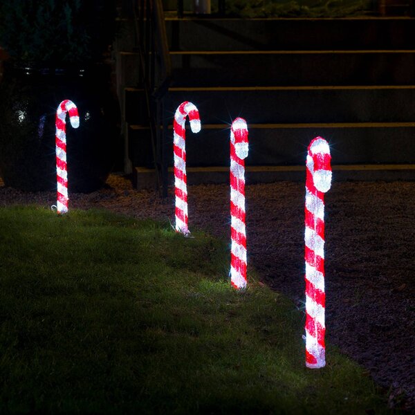 LED zunanja dekoracija candy cane set 5