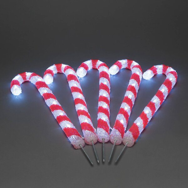 LED zunanja dekoracija candy cane set 5