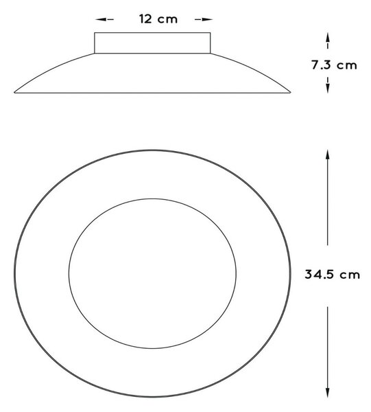 Foskal LED stropna svetilka v črni barvi, Ø 34,5 cm