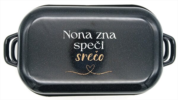 Pekač s pokrovom 30 x 20 cm "NONA ZNA SPEČI SREČO"