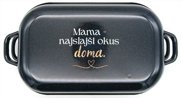 Pekač s pokrovom 30 x 20 cm "MAMA NAJSLAJŠI OKUS DOMA"