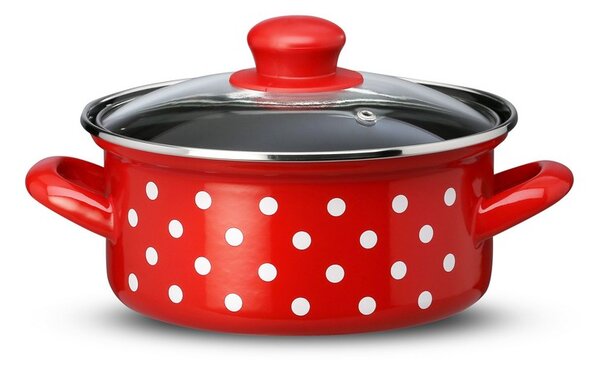 Kozica nizka s steklenim pokrovom NOSTALGIJA - 1l (14 cm)