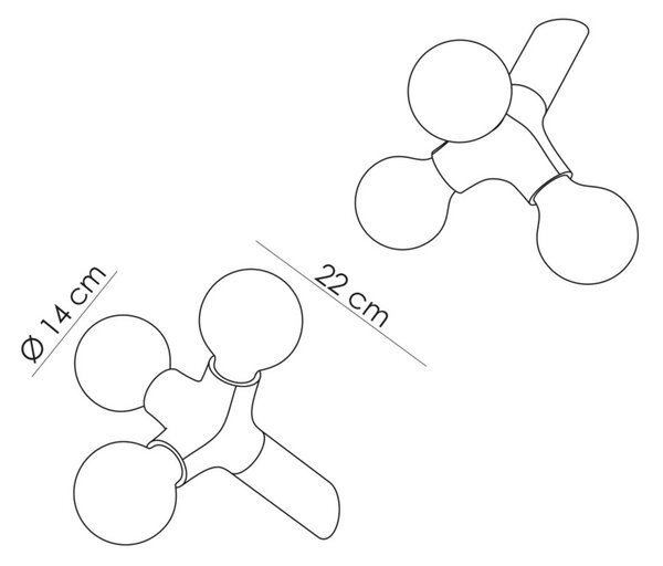 Naslednji DNA Stenska/stropna stropna svetilka, črna