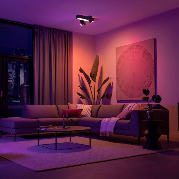 Philips Hue Centris Cross s tremi lučmi v črni barvi