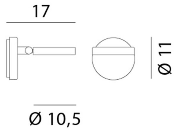 Rotaliana String H0 DTW LED stenska svetilka črna