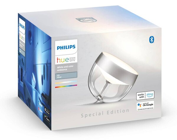 Namizna svetilka Philips Hue Iris WACA LED, srebrna