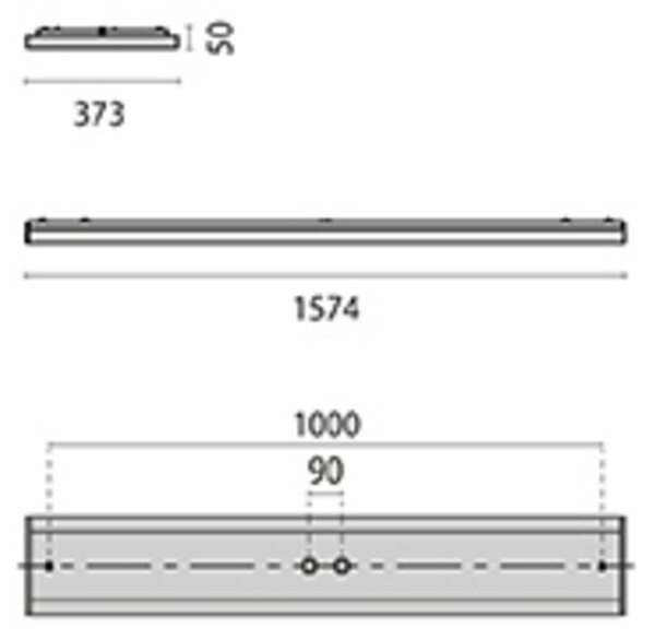 Stropna svetilka SL630AB DALI Touch 157cm bela 4.000K