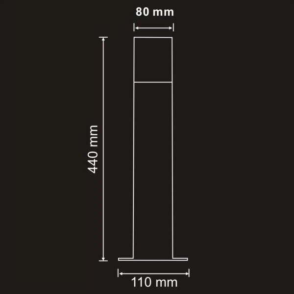 Zunanja svetilka DALLAS 1xE27/12W/230V IP44 44 cm