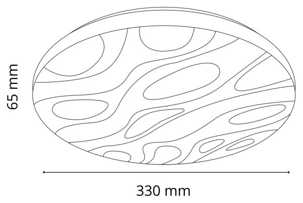 LED Kopalniška stropna svetilka CLOUD LED/18W/230V p. 33 cm IP44