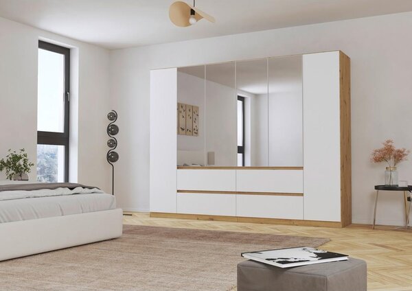 Modern Living Omara S Klasičnimi Vrati Mainz, Bela, Barva Hrasta