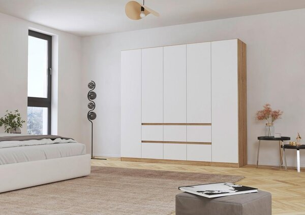 Modern Living Omara S Klasičnimi Vrati Mainz, Bela, Barva Hrasta