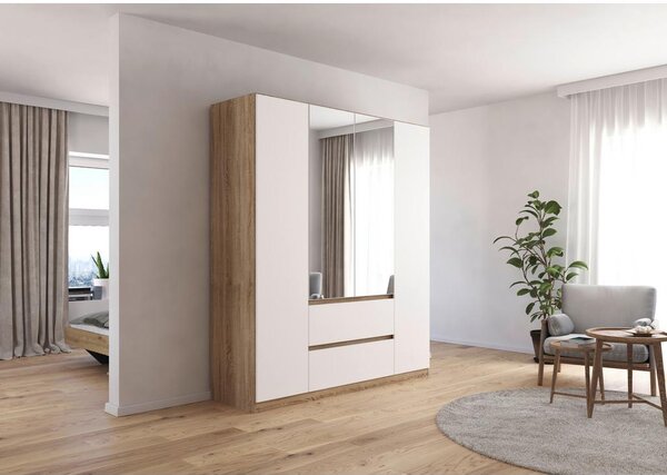 Modern Living Omara S Klasičnimi Vrati Mainz, Bela, Barva Hrasta