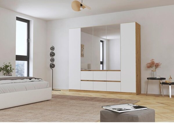 Modern Living Omara S Klasičnimi Vrati Mainz, Bela, Barva Hrasta