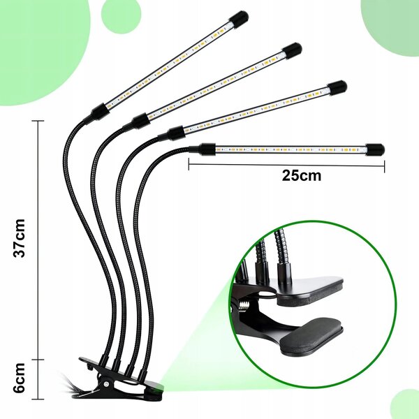 80 UV LED svetilka za rast rastlin 36W USB 3 načini delovanja