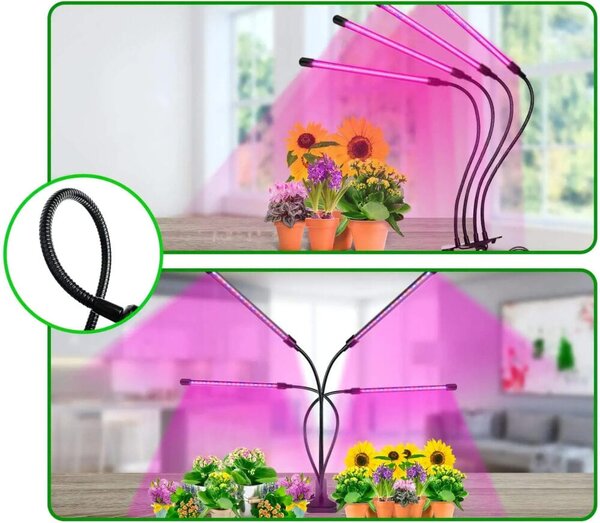 80 UV LED svetilka za rast rastlin 36W USB 3 načini delovanja
