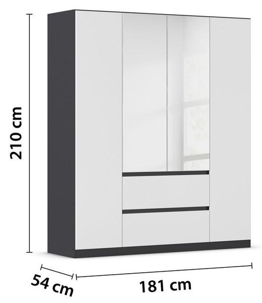 Modern Living Omara S Klasičnimi Vrati Mainz, Bela, Siva