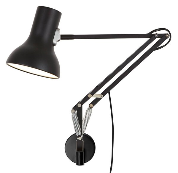 Anglepoise Type 75 Mini stena z roko, žametno črna