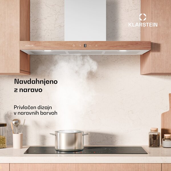 Klarstein ZenFusion T kuhinjska napa | 881,6 m³/h | A++ | 210 W DC | 47 dB | odvod zraka/recirkulacija