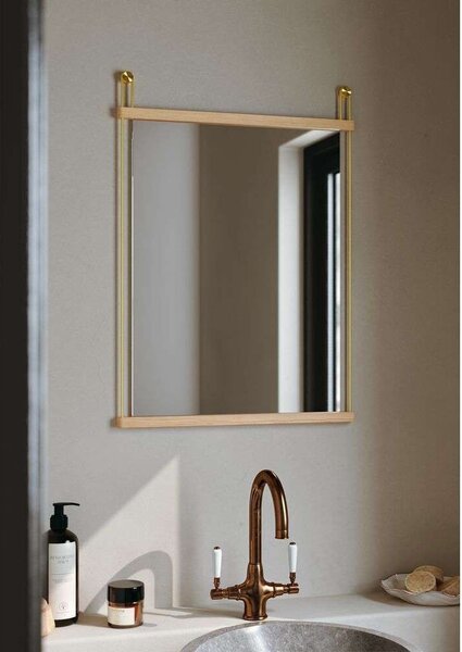 WoudWoud - Suspended Mirror Small hrast/Satin Medeninasta Woud