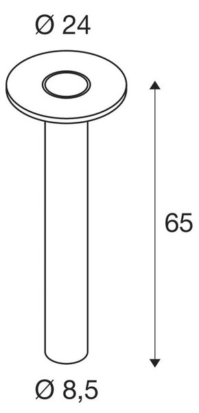 SLV LED luč za osvetlitev poti I-Ring, antracit, aluminij, višina 65 cm