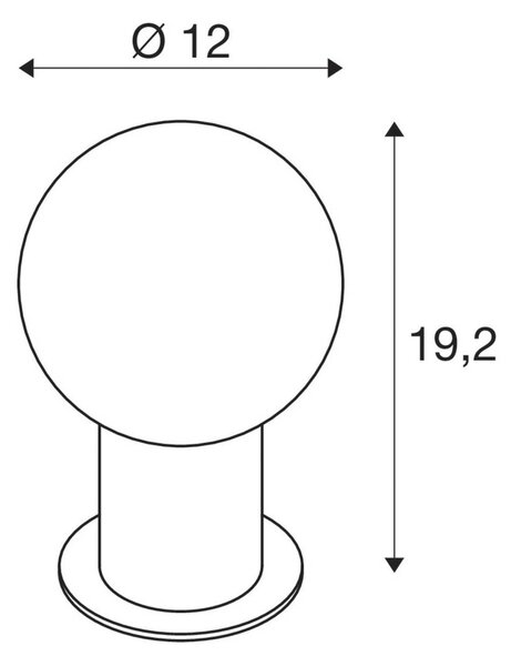 SLV Varyt namizna svetilka, bela, aluminij, višina 19,2 cm