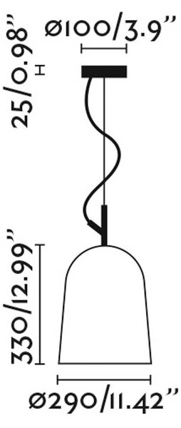 Studio viseča svetilka, Ø 29 cm, roza/črna, jeklo