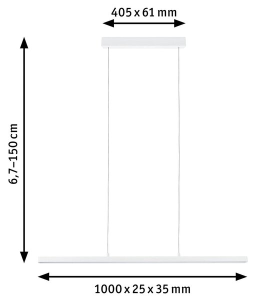 Paulmann Lento LED obesek ZigBee CCT dim white